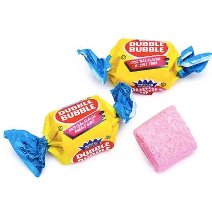 Dubble Bubble Original Flavor Bubblegum Individually Twist Wrap Bulk Candy (5 Pound)