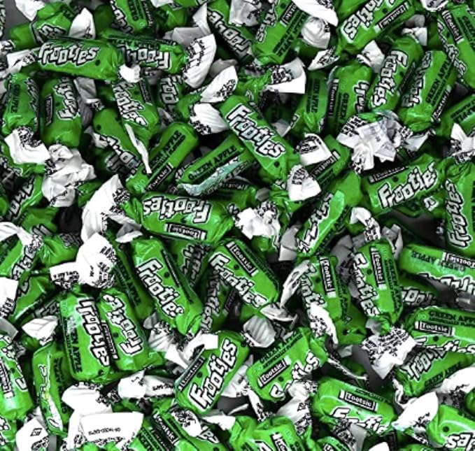 Green Apple Frooties Individually Wrapped Bulk Chewy Tootsie Roll Candy (3 Pound)