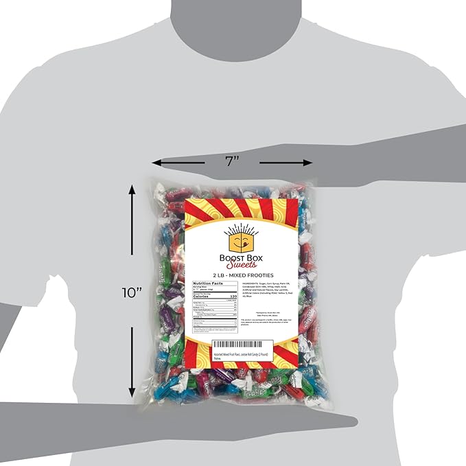 Assorted Mixed Fruit Flavored Frooties Individually Wrapped Bulk Chewy Tootsie Roll Candy (2 Pound)