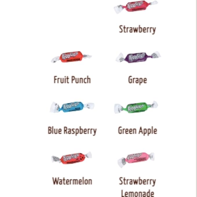 Assorted Mixed Fruit Flavored Frooties Individually Wrapped Bulk Chewy Tootsie Roll Candy (3 Pound)