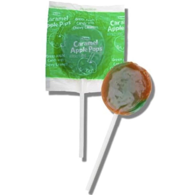 Tootsie Caramel Apple Pops Individually Wrapped Caramel Covered Green Apple Lollipop (3 Pound)