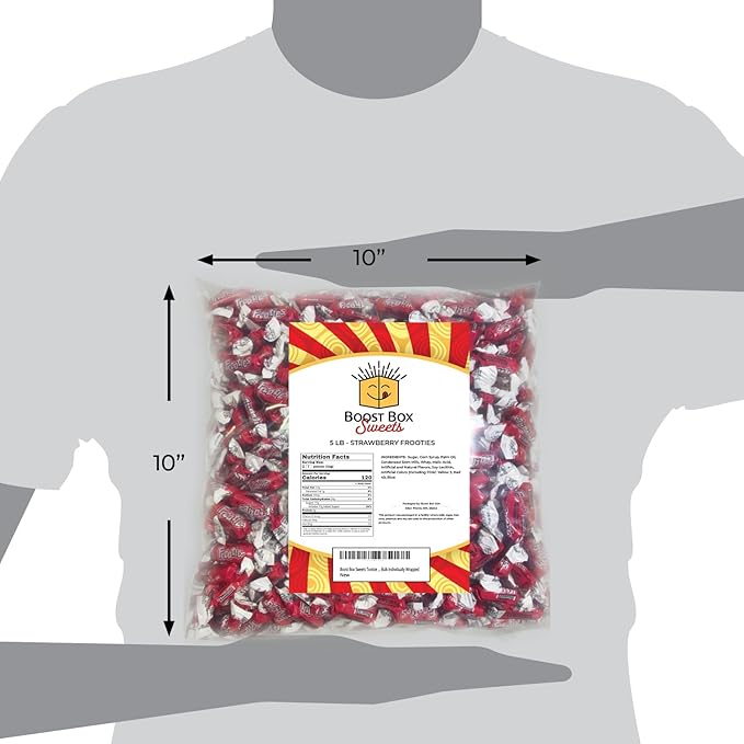 Strawberry Frooties Individually Wrapped Bulk Chewy Red Tootsie Roll Candy (5 Pound)
