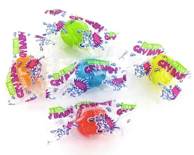 Cry Baby Candy Candy Sour Bubble Gum Balls Gum Pack Crybaby Gum Gumballs Bulk Sour Candies (2 Pound)