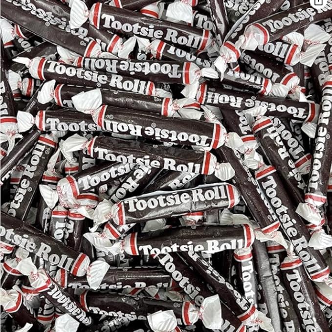 Tootsie Roll Juniors Long Twist Individually Wrapped Bulk Classic Chewy Chocolate Taffy Candy (3 Pound)