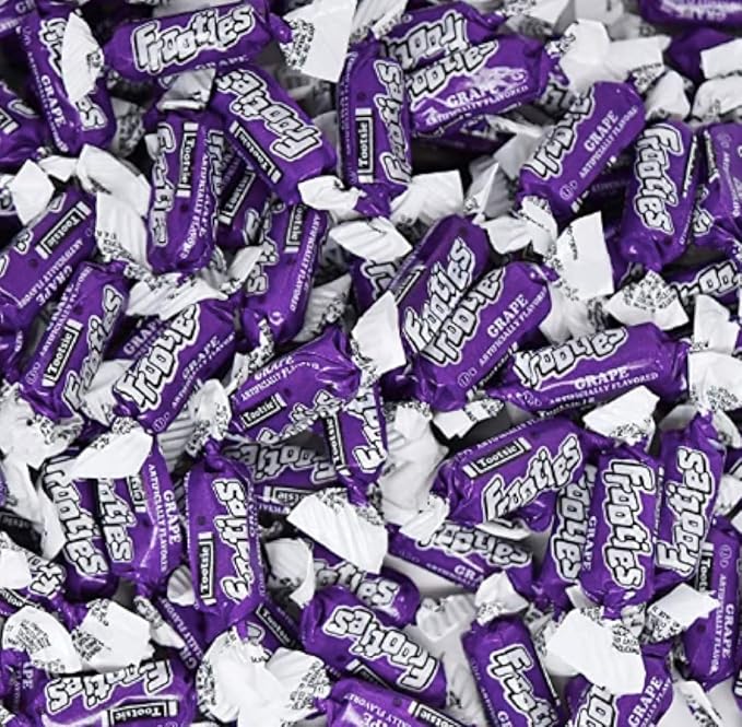 Grape Frooties Individually Wrapped Bulk Chewy Purple Tootsie Roll Candy (5 Pound)