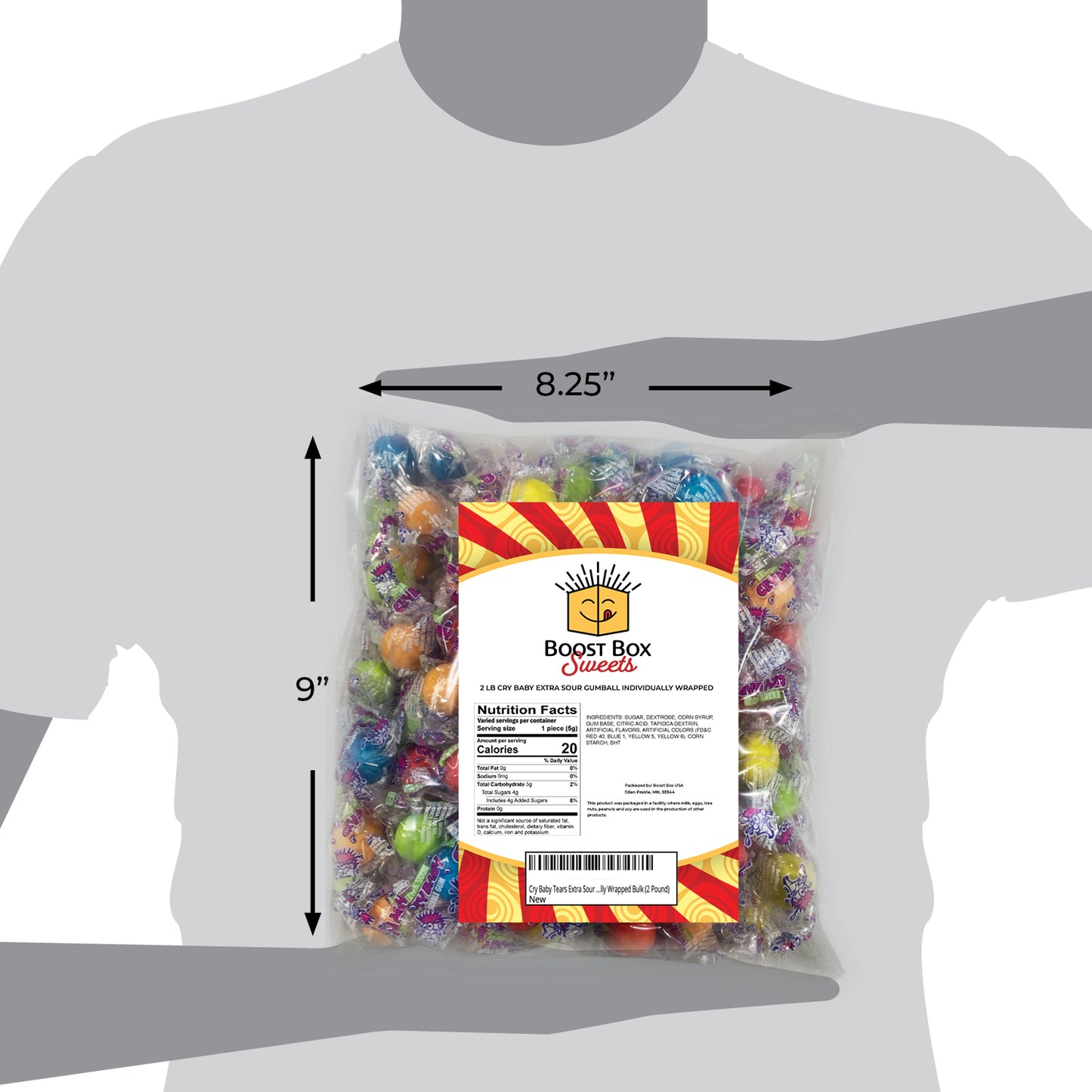 Cry Baby Candy Candy Sour Bubble Gum Balls Gum Pack Crybaby Gum Gumballs Bulk Sour Candies (2 Pound)