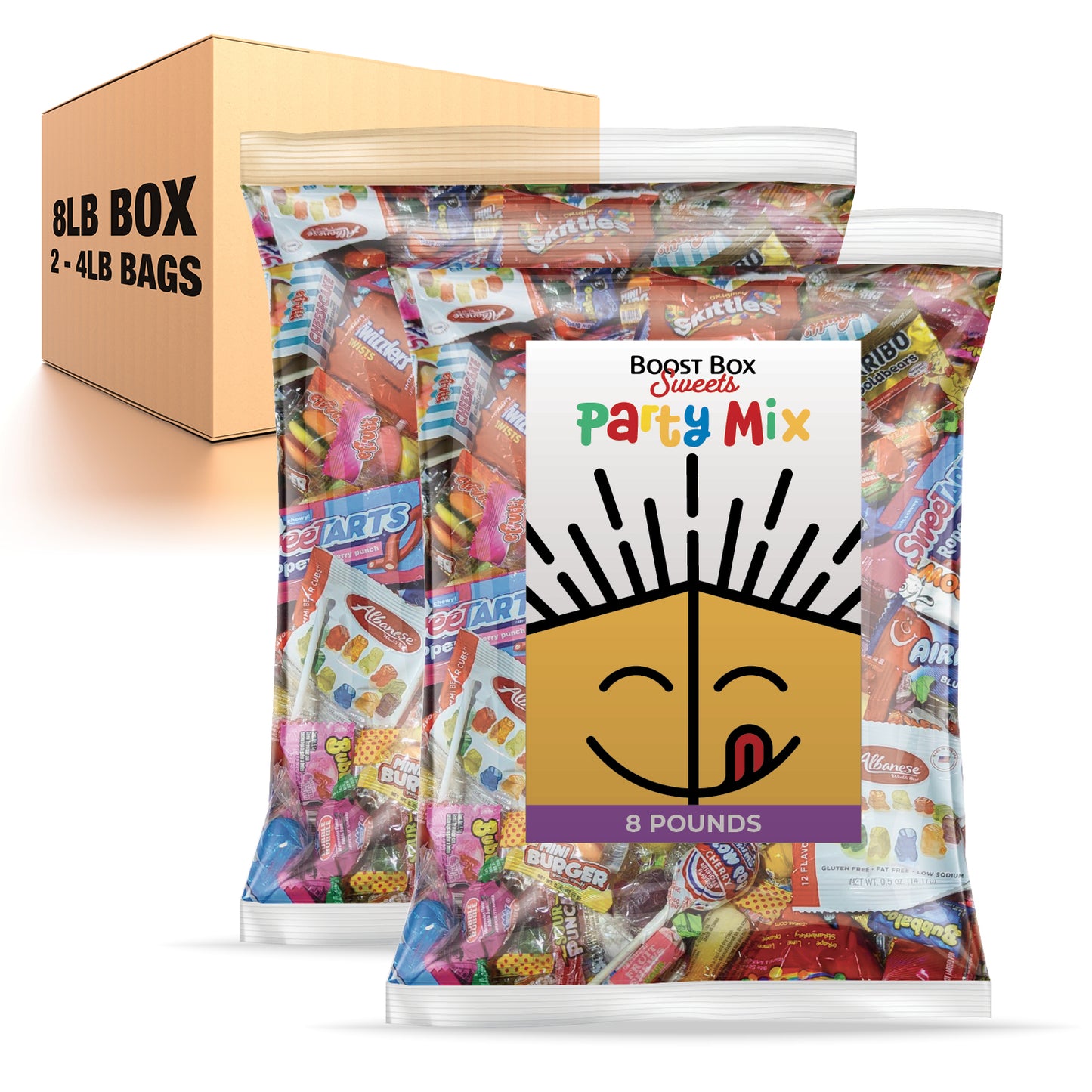 Assorted Candy Party Mix-Individually Wrapped Candies (8-Pound Box)