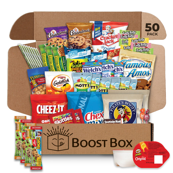 BOOST BOX (50) – Premium Snack Boxes, Care Packages & Gifts